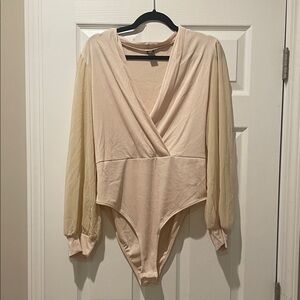 3 for 12 💗 SHEIN Curve Cream Wrap Bodysuit